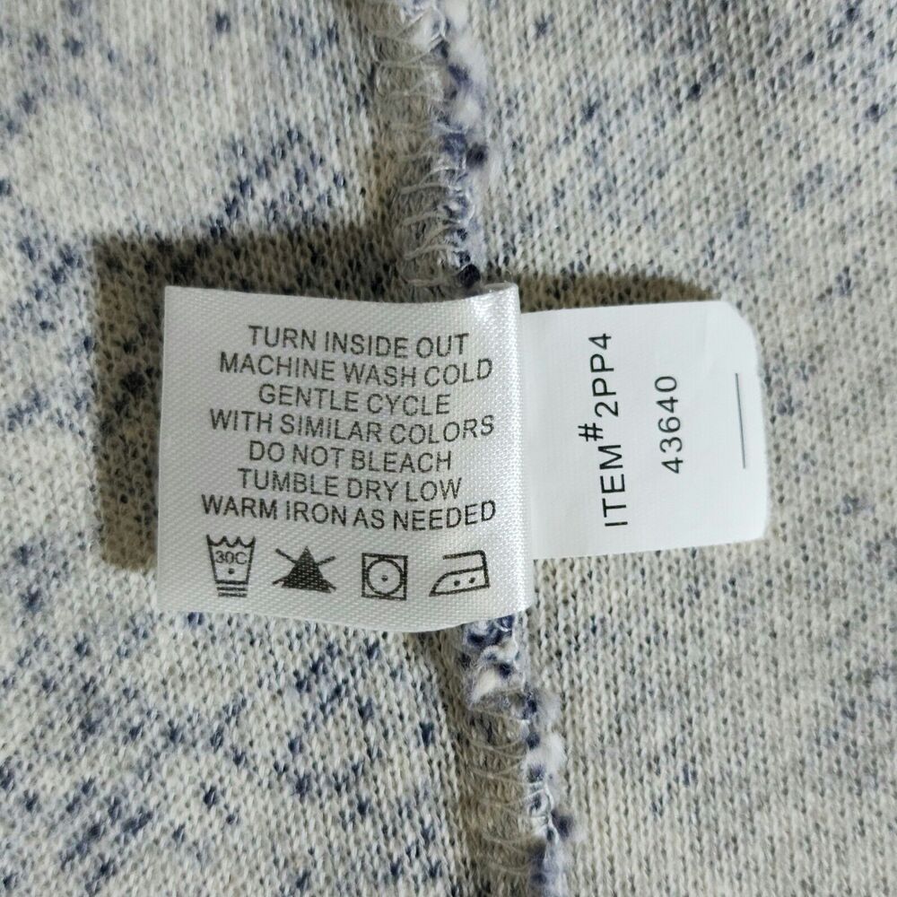 Orvis Womens 3/4 Sleeve Pullover Grey Blue Stretch Lace-Up Sweatshirt Size XS - Picture 7 of 7